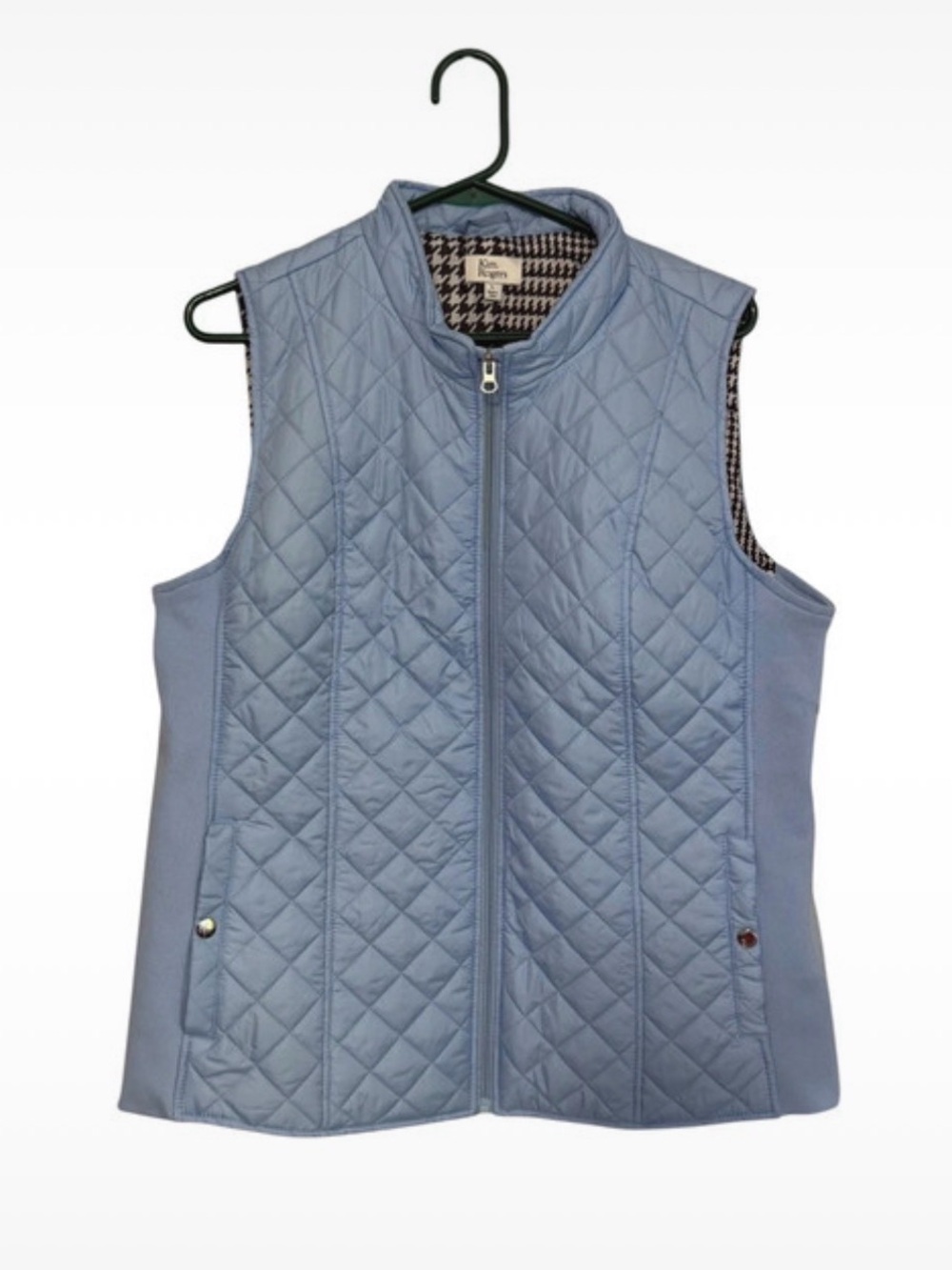 Kim Rogers Light Blue Quilted Sleeveless Vest